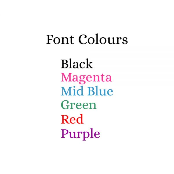 Printed labels colour