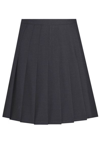DL Stitched Down Pleat Skirt Grey