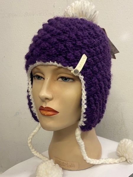 Brekka Bubble Pompon Fleece lined Hat