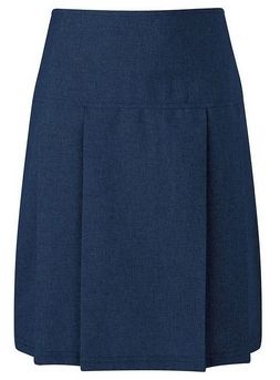 Navy Banbury Pleated Skirt