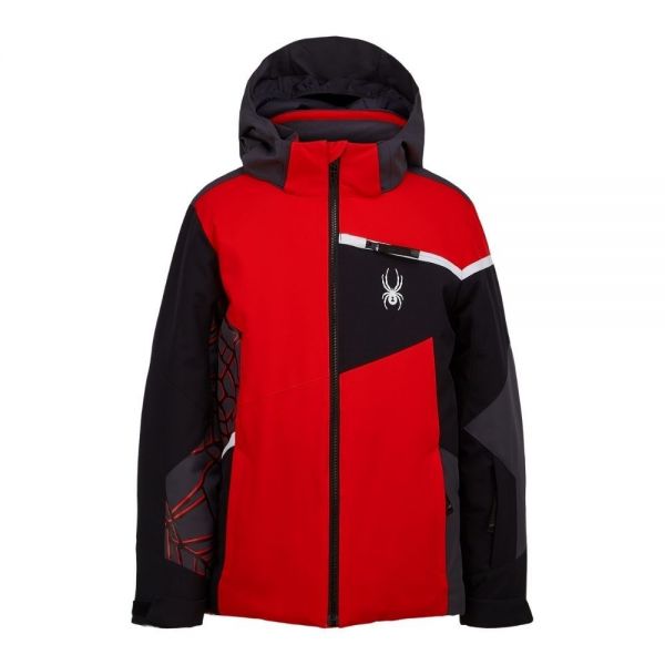Spyder Boys Challenger Ski Jacket Red