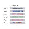 Woven Name Tapes Colours