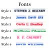 Woven Name Tapes fonts