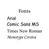 Printed labels fonts
